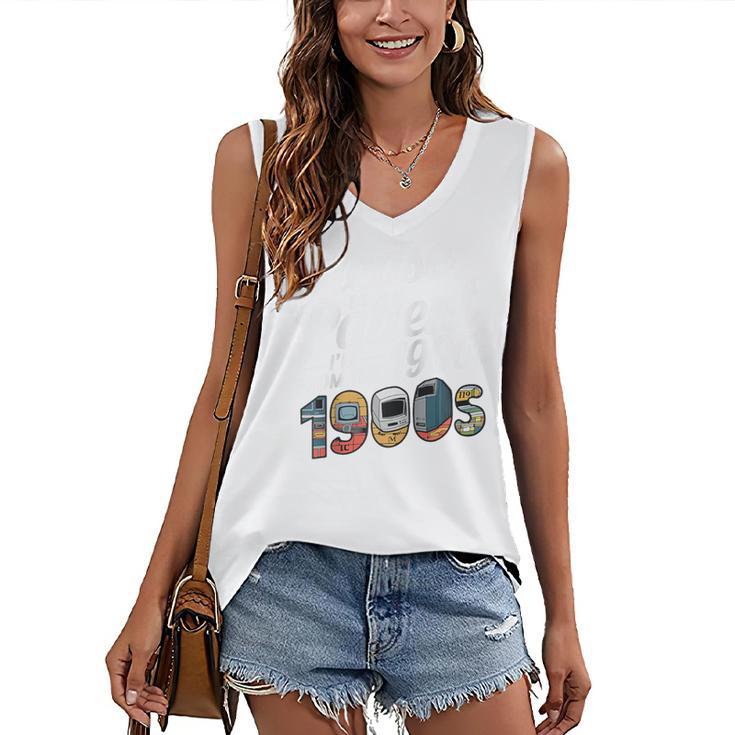 Please Be Patient I'm From The 1900s Vintage Tech Graphic Raglan Baseball Tee Women's V-Neck Tank Top