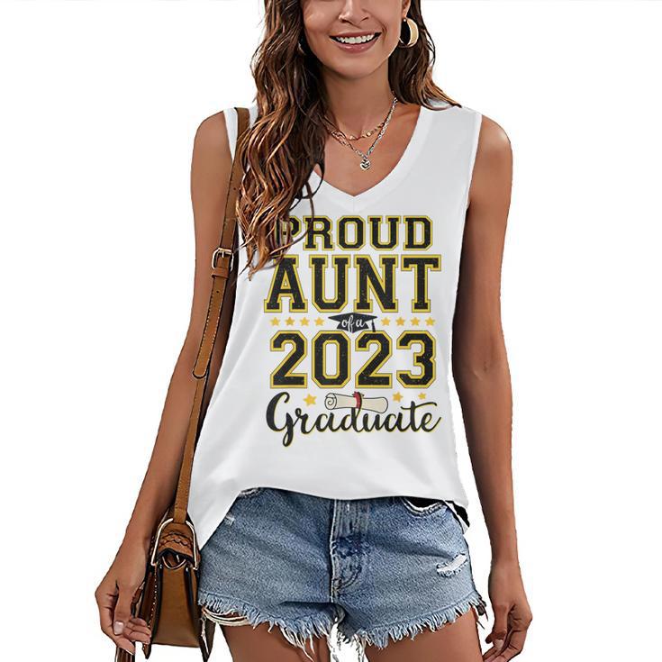 Proud Aunt Of A 2023 Graduate Family Matching Graduation Women's V-Neck Tank Top
