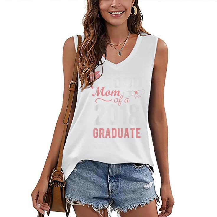 Proud Mom Of A Class 2018 Graduate Graduation Shirt Women's V-Neck Tank Top