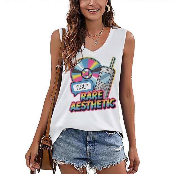 Rare Aesthetic Retro Nostalgia Y2K Vibes Women's V-Neck Tank Top