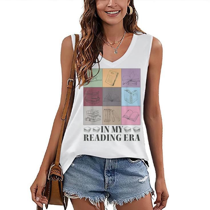 In My Reading Era Bookish Book Lover Book Reader Women's V-Neck Tank Top