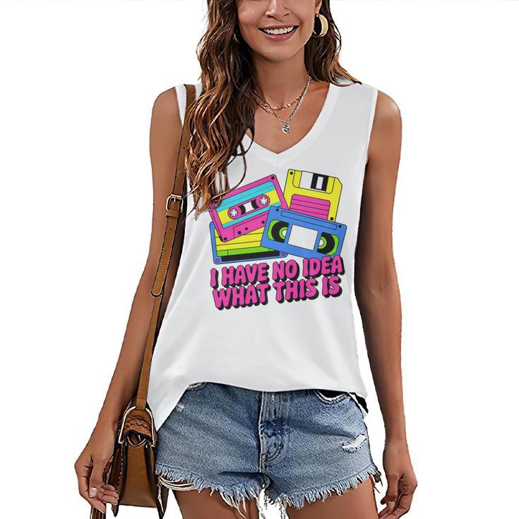 Retro Cassette Vintage 80s Nostalgia Women's V-Neck Tank Top