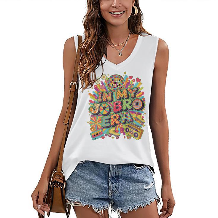Retro Nostalgia Era Disco Groovy 80s 90s Vintage Aesthetic Premium Tri-Blend Women's V-Neck Tank Top