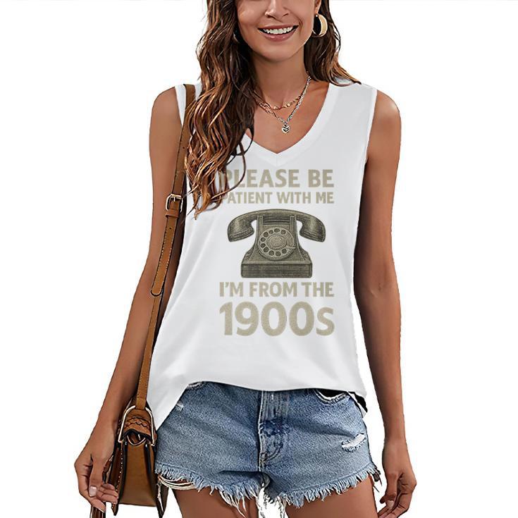Retro Vintage Please Be Patient With Me I'm From The 1900s Premium Women's V-Neck Tank Top