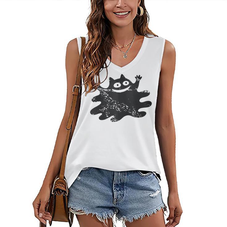 Yk2 Grunge Scary Cat With Tail Tomboy 90s Nostalgia Indie Women's V-Neck Tank Top