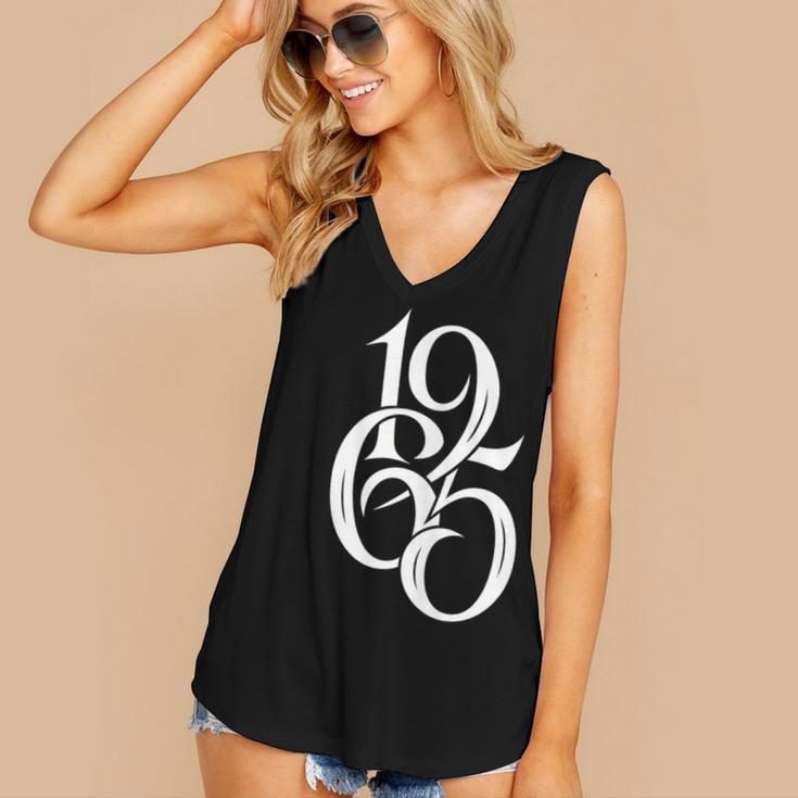 1965 Vintage Retro Birthday Year Nostalgia Women's V-Neck Tank Top