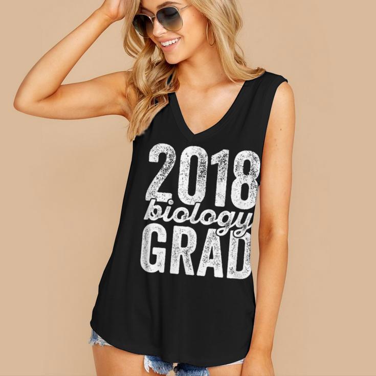 2018 Biology Graduation Biologist Graduate Degree Women's V-Neck Tank Top