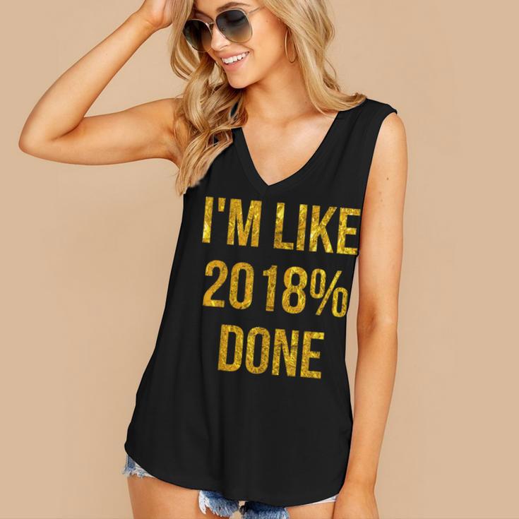 2018 Done High School Senior Graduation New Years Eve Shirt Women's V-Neck Tank Top