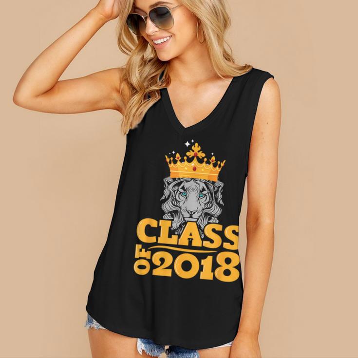 2018 Graduation Class Of 2018 KingShirt Women's V-Neck Tank Top