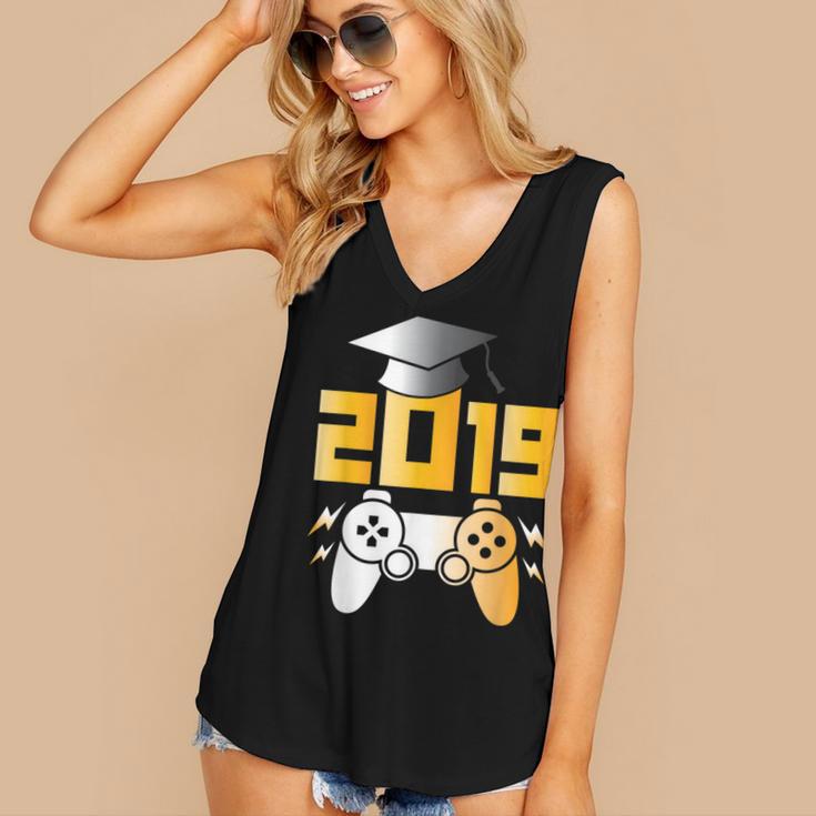 2019 High School Graduation Shirt Gamer Graduate Women's V-Neck Tank Top