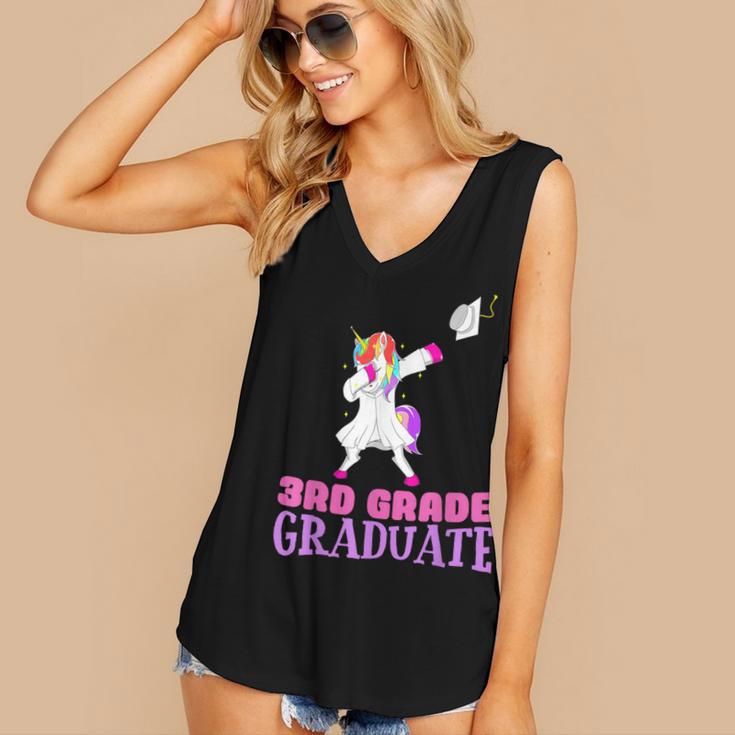 3rd Grade Graduation Unicorn End Of Year Third Women's V-Neck Tank Top