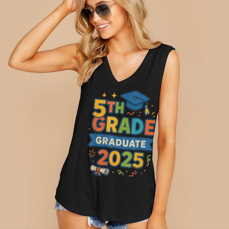 5th Grade Graduation 2025 Graphic – Class Of 2025 Theme Women's V-Neck Tank Top