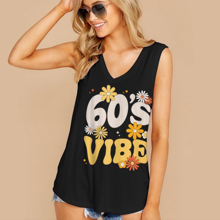 60's Vibe Vintage Nostalgia Mixtape Era 1960s Party Groovy Women's V-Neck Tank Top 60's Vibe Vintage Nostalgia Mixtape Era 1960s Party Groovy Women's V-Neck Tank Top