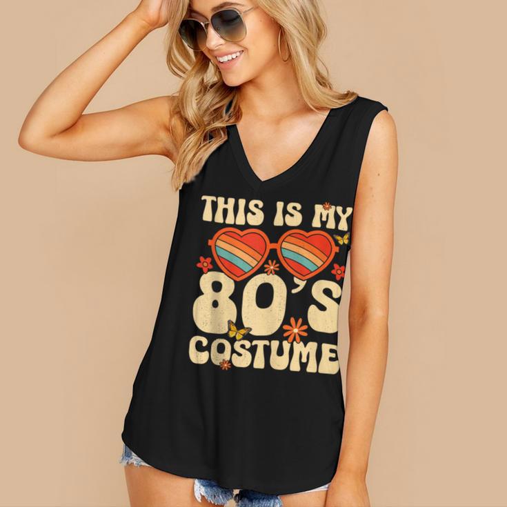 This Is My 80s Costume Vibes Nostalgia 1980s Vintage Fashion Women's V-Neck Tank Top