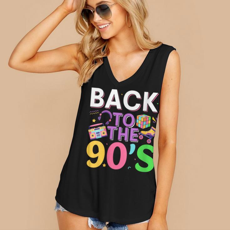 Back To The 90's Mixtape Era Nostalgia Retro 1990 90's Style Women's V-Neck Tank Top