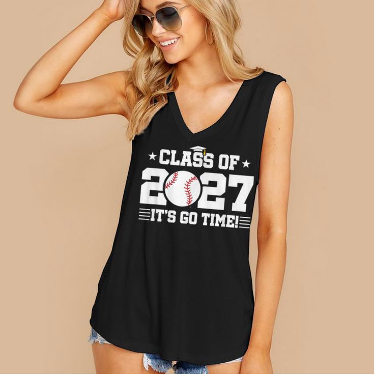 Back To School 2027 Baseball 2027 Graduation Class Of 2027 Women's V-Neck Tank Top
