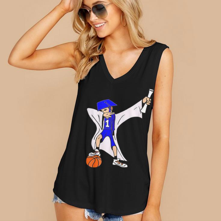 Basketball Dabbing Shirt Senior Graduation Him Her Women's V-Neck Tank Top