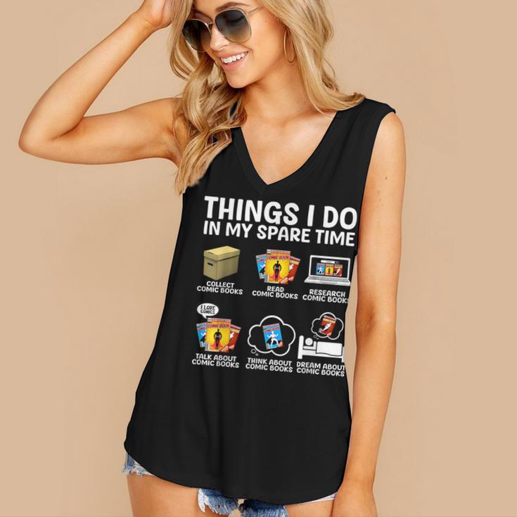 Best Comic Book For Men Women Comic Book Collectors Women's V-Neck Tank Top Best Comic Book For Men Women Comic Book Collectors Women's V-Neck Tank Top