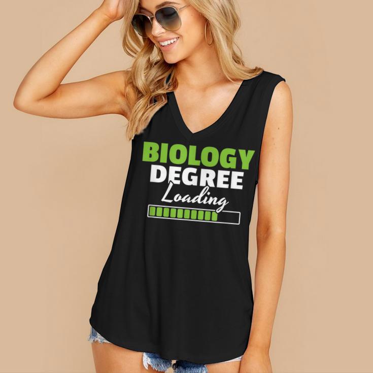 Biology Degree Loading Graduation Student Teacher Biologist Women's V-Neck Tank Top