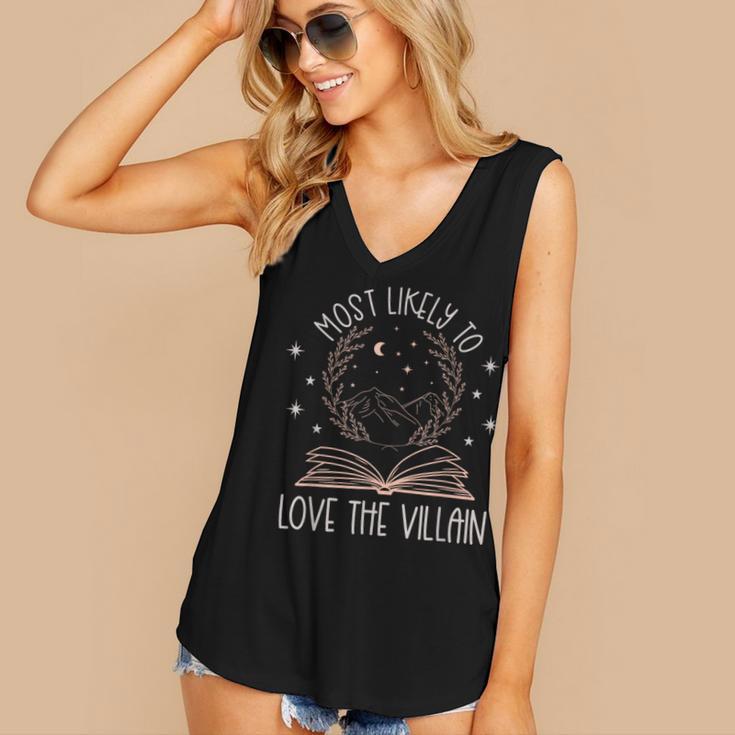 Book Club Shirts For Women Most Likely To Love Villain Women's V-Neck Tank Top