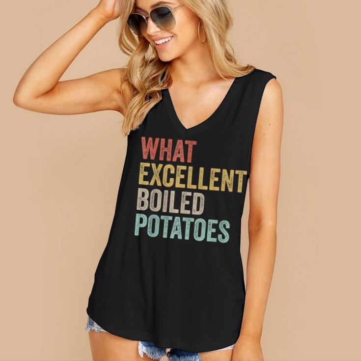 Book Lover Austen Literature What Excellent Boiled Potatoes Women's V-Neck Tank Top