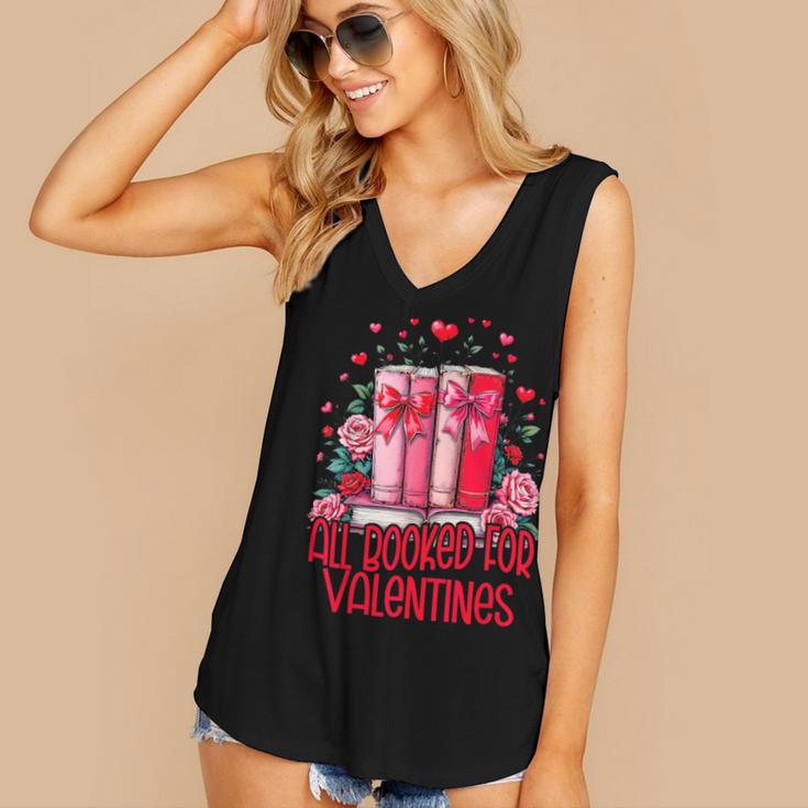 All Booked For Valentines Book Lovers Teacher Valentines Women's V-Neck Tank Top All Booked For Valentines Book Lovers Teacher Valentines Women's V-Neck Tank Top