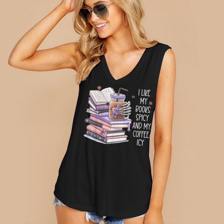 I Like My Books Spicy ShirtI Like Books Spicy & Coffee ICY Women's V-Neck Tank Top