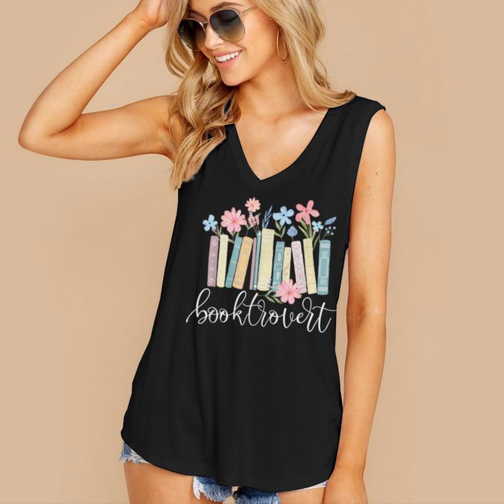 Booktrovert Book Lover Reading Bookworm Reader Women's V-Neck Tank Top