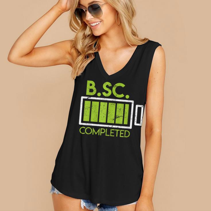 Bsc Completed Bachelor Of Science Graduation 2025 Women's V-Neck Tank Top