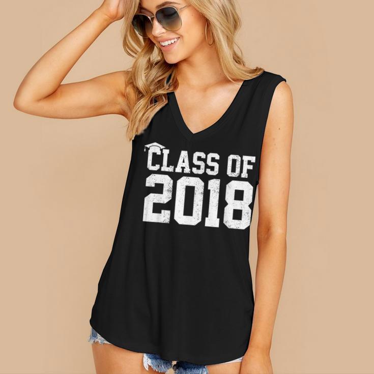 Class Of 2018 Graduation Senior High School College Women's V-Neck Tank Top