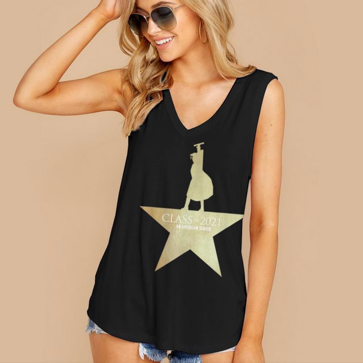 Class Of 2021 Senior Year Musical Style Graduation For Grad Women's V-Neck Tank Top