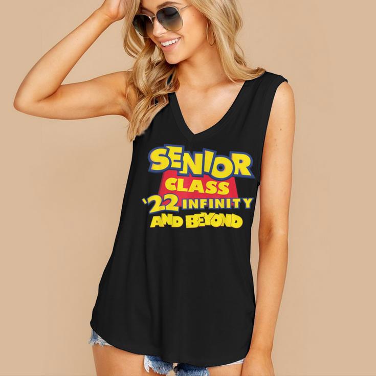 Class Of 2022 Senior 2000s Animated Movie Style Graduation Women's V-Neck Tank Top