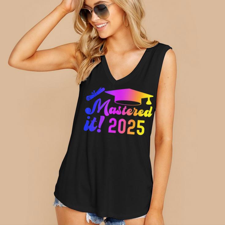 Class Of 2025 Mastered It College Masters Degree Graduation Women's V-Neck Tank Top