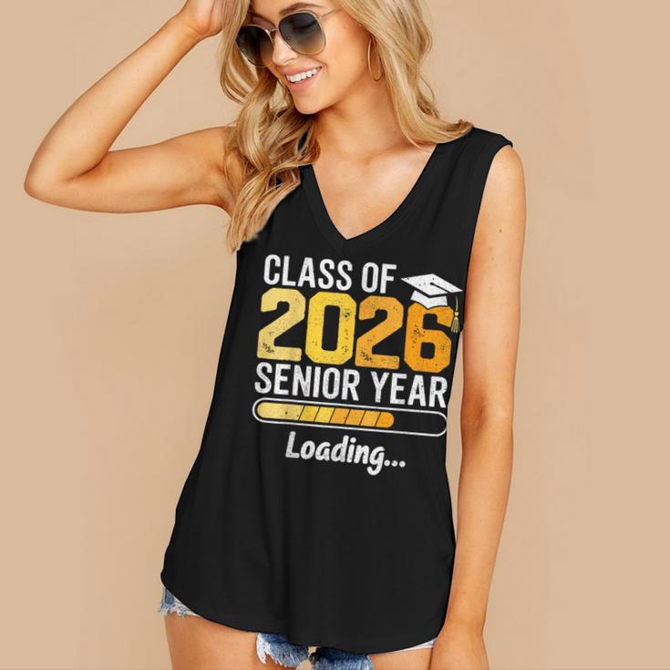 Class Of 2026 Senior Year Loading Senior 2026 Graduation Women's V-Neck Tank Top