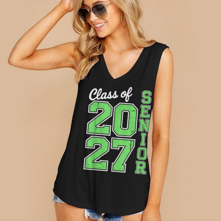 Class Of 2027 Senior 27 High School Graduation Senior 2027 Women's V-Neck Tank Top