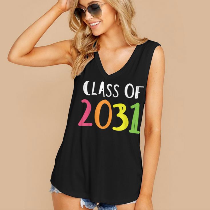 Class Of 2031 Kindergarten Graduation Back To School T-Shirt Women's V-Neck Tank Top