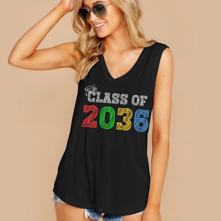 Class Of 2036 Grow With Me Graduation First Day Of School Women's V-Neck Tank Top