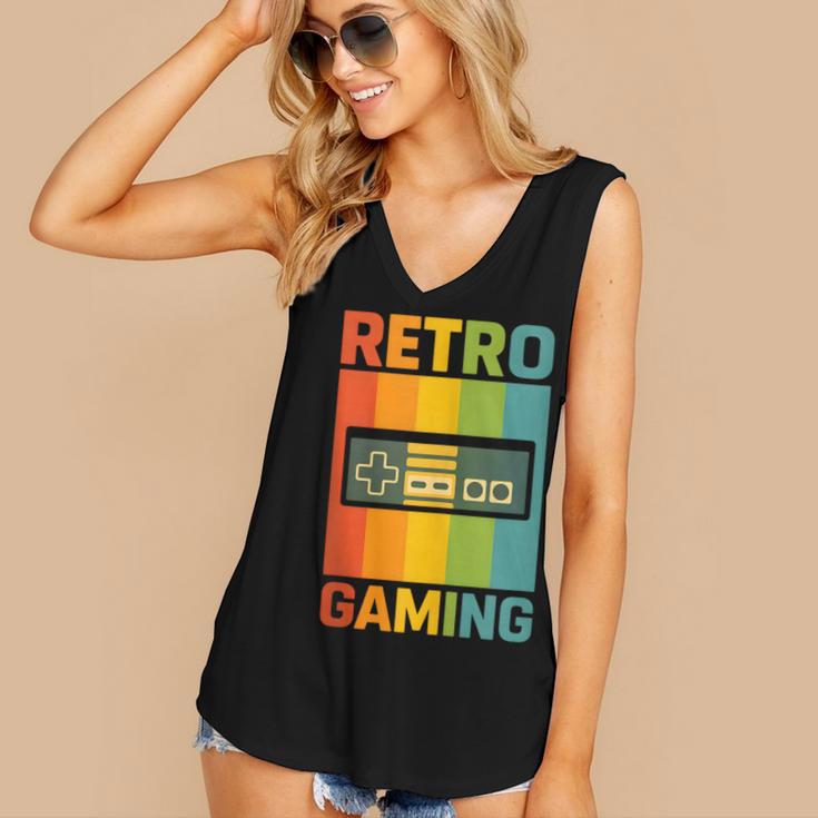 Classic Retro Gaming Nostalgia Women's V-Neck Tank Top
