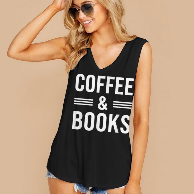 Coffee & Books Lover Coffee And Books Women's V-Neck Tank Top Coffee & Books Lover Coffee And Books Women's V-Neck Tank Top