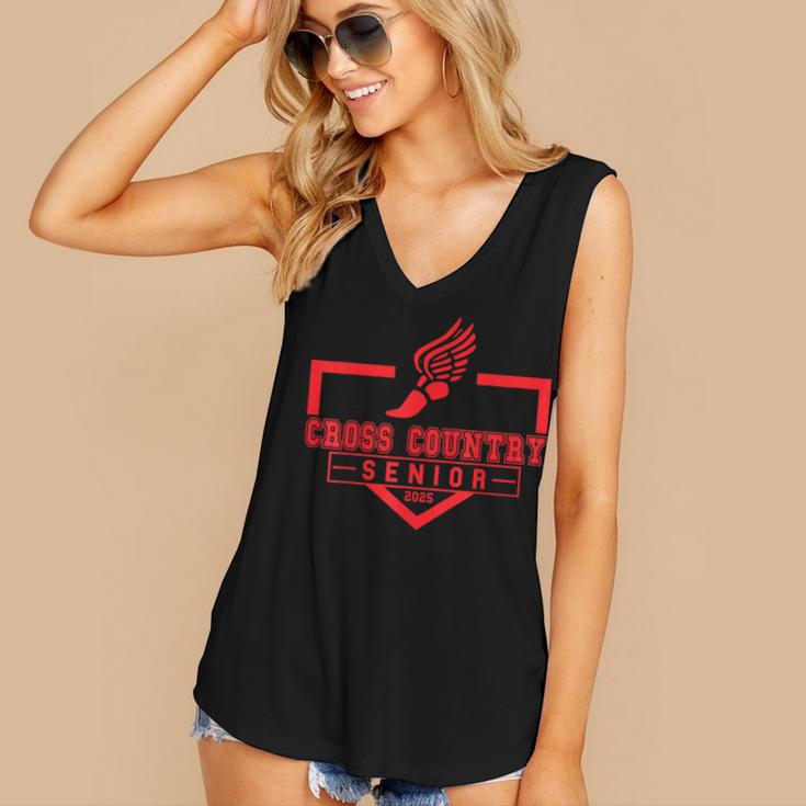 Cross Country Senior Night Senior 2025 Graduation Party 7 Women's V-Neck Tank Top