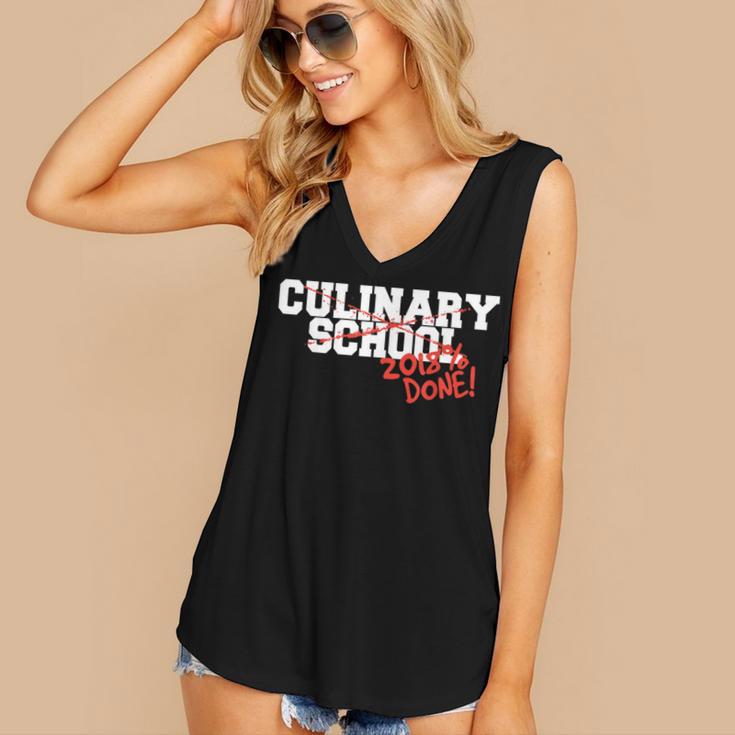 Culinary School Graduation Class Of 2018 Women's V-Neck Tank Top