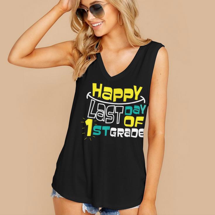 Cute Happy Last Day Of 1st Grade Shirt Kids Graduation Women's V-Neck Tank Top