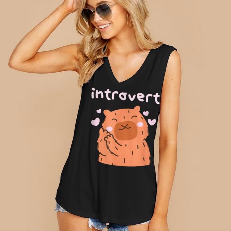 Cute Introvert Graphic Tee Women's V-Neck Tank Top Cute Introvert Graphic Tee Women's V-Neck Tank Top