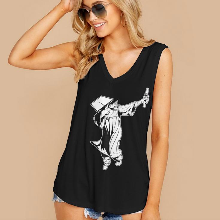 Dabbing Graduation Class Of 2025 Men Graduation Women's V-Neck Tank Top