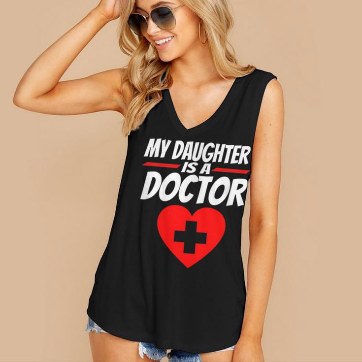 My Daughter Is A Doctor Shirt Proud Parents Graduation Women's V-Neck Tank Top