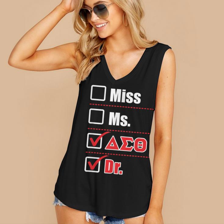 Delta Sigma Theta Sorority Delta Doctor Graduation Women's V-Neck Tank Top