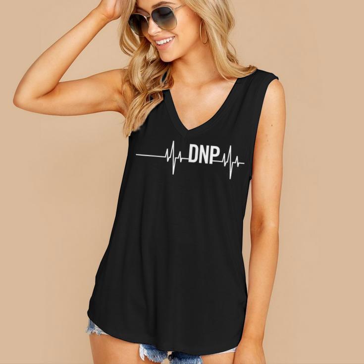 Doctor Of Nursing Practice Graduation DNP Heartbeat Women's V-Neck Tank Top