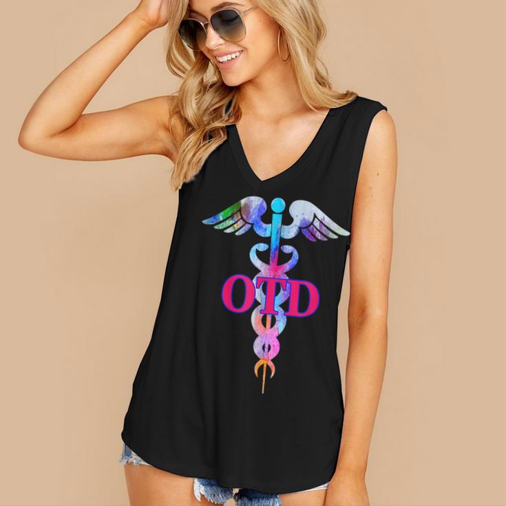 Doctor Of Occupational Therapy OTD Caduceus Graduation Women's V-Neck Tank Top