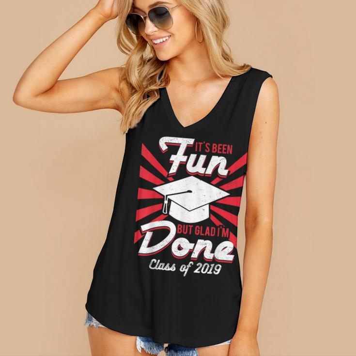 Im Done Graduating Class Of 2019 School GraduationShirt Women's V-Neck Tank Top