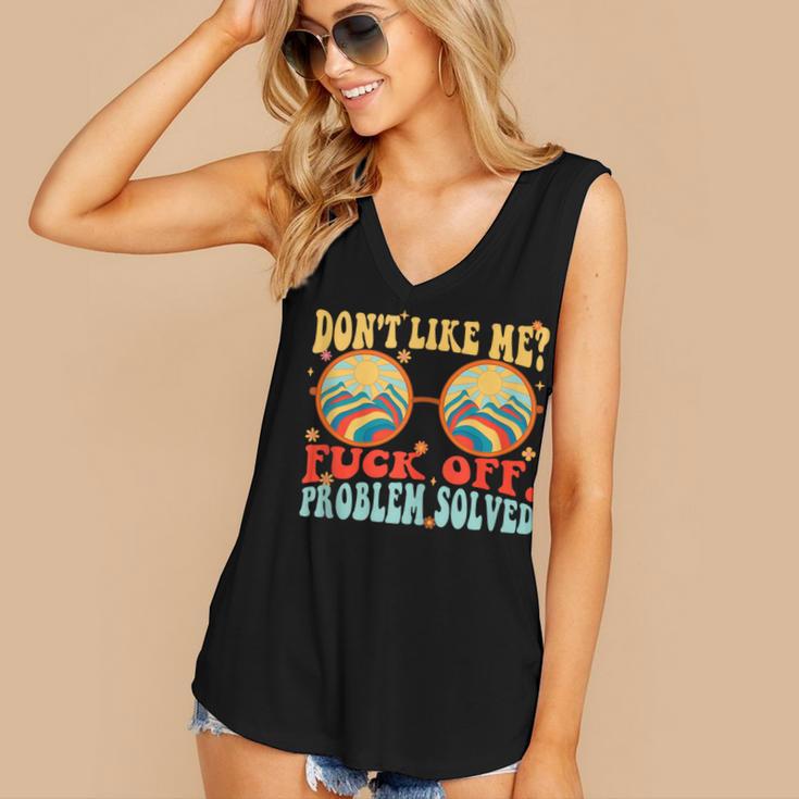 Don't Like Me Antisocial Introvert & Anti Social Women's V-Neck Tank Top Don't Like Me Antisocial Introvert & Anti Social Women's V-Neck Tank Top